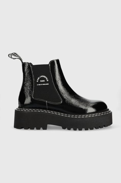 Kožené kotníkové boty Karl Lagerfeld Patrol Ii