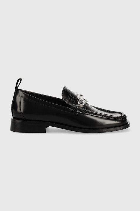 Δερμάτινα μοκασίνια Karl Lagerfeld MOKASSINO II χρώμα: μαύρο KL41335 F3KL41335