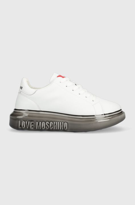 Love Moschino sneakersy skórzane
