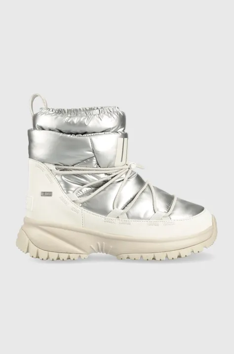 UGG snow boots W Yose Puffer Mid silver color