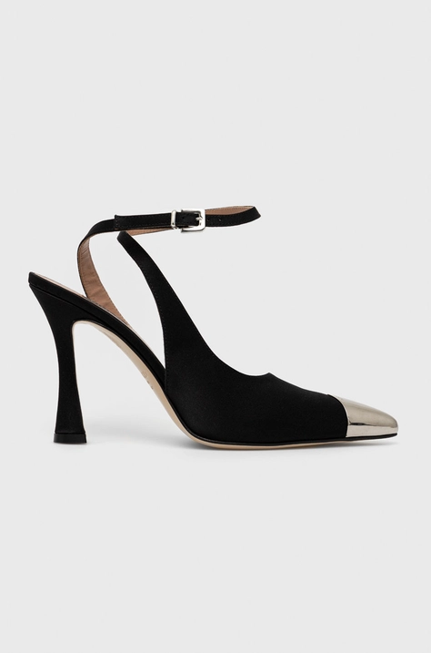 Pinko pantofi cu toc Liquirizia Slingback culoarea negru