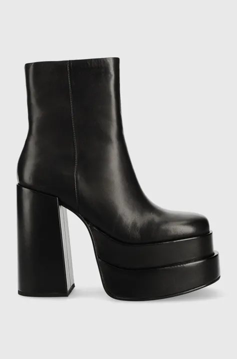 Δερμάτινες μπότες Steve Madden Cobra γυναικεία, χρώμα: μαύρο,