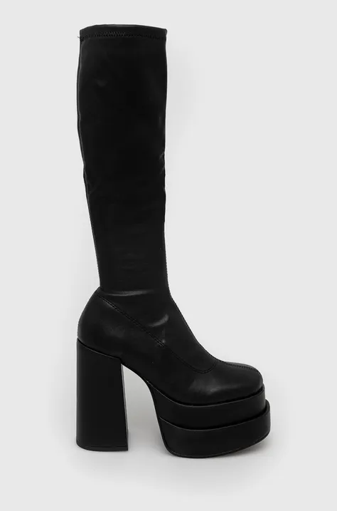 Чоботи Steve Madden Cypress жіночі колір чорний каблук блок
