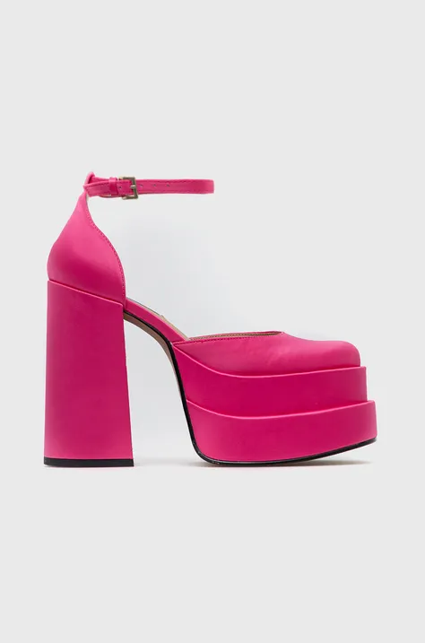 Обувки с дебел ток Steve Madden Charlize в розово с платформа