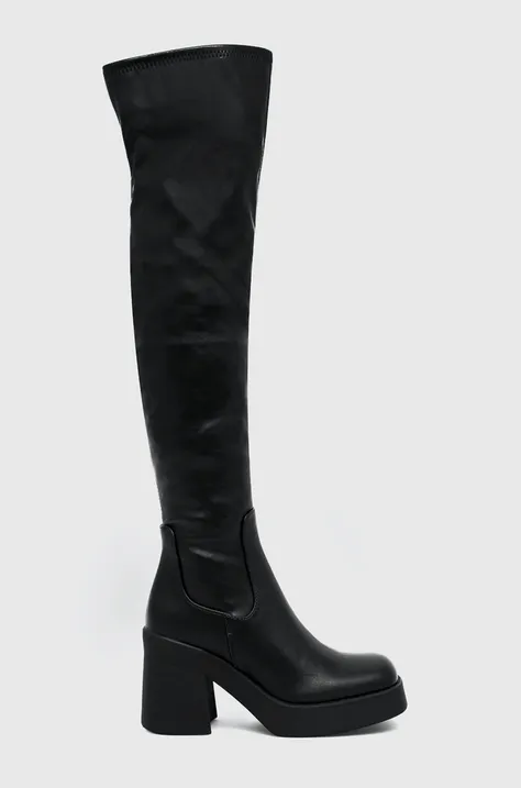 Elegantni škornji Steve Madden Seasons ženski, črna barva