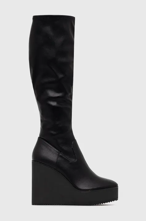 Čizme Steve Madden Justly za žene, boja: crna, klin peta