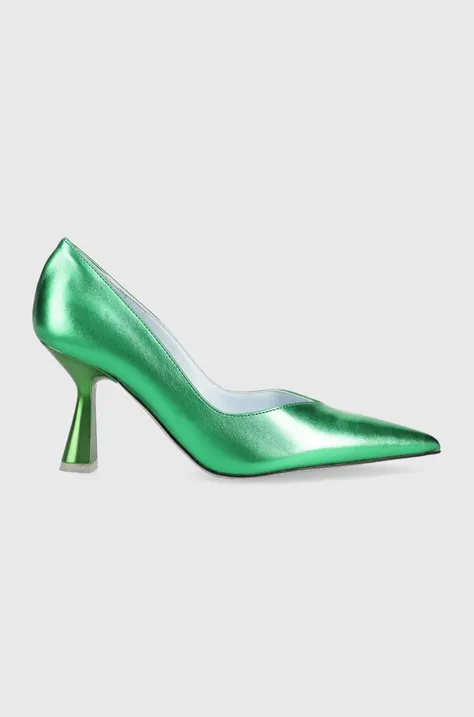 Γόβες παπούτσια Chiara Ferragni Decollete χρώμα: πράσινο