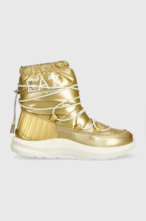 Зимові чоботи EA7 Emporio Armani Snow Boot колір золотий