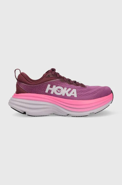Hoka One One Clifton 8 low-top sneakers Toni neutri violet color