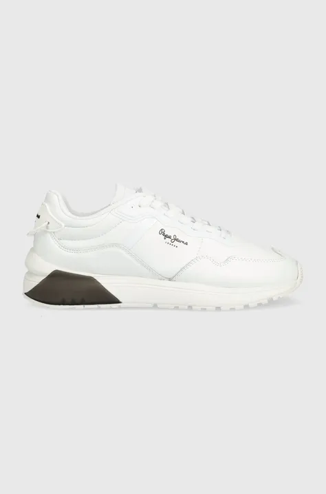 Δερμάτινα αθλητικά παπούτσια Pepe Jeans No22 22 Bass W , χρώμα: άσπρο