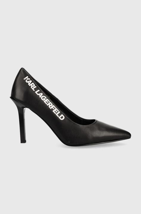 Кожени обувки с висок ток Karl Lagerfeld Sarabande