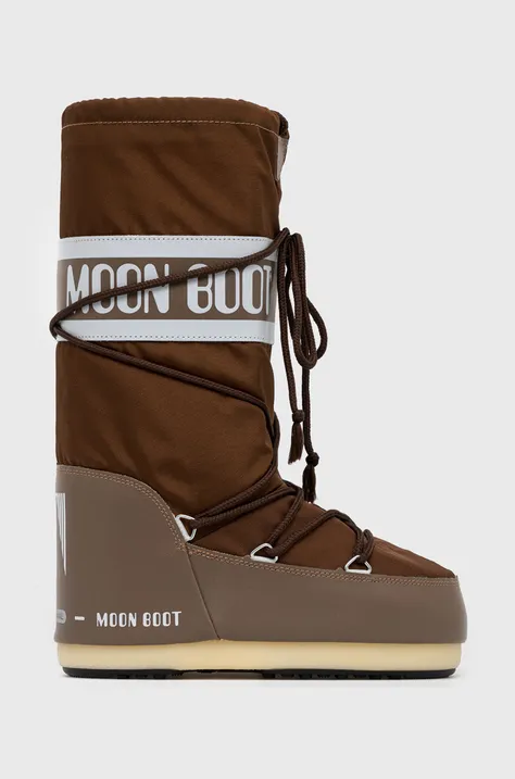 Moon Boot snow boots Icon Nylon brown color