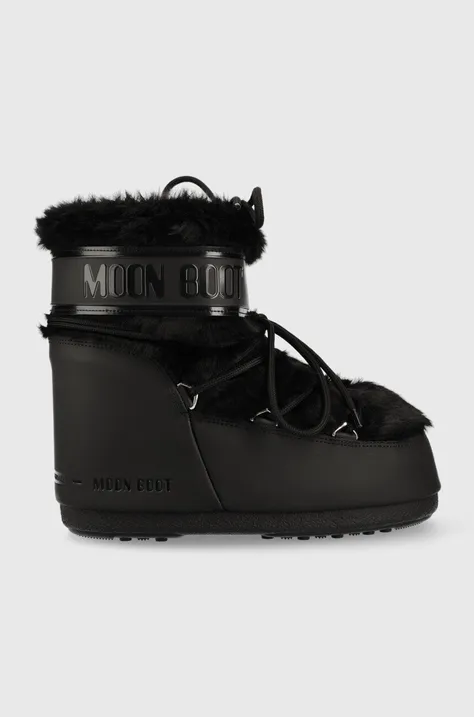 Moon Boot snow boots Icon Low Faux Fur black color