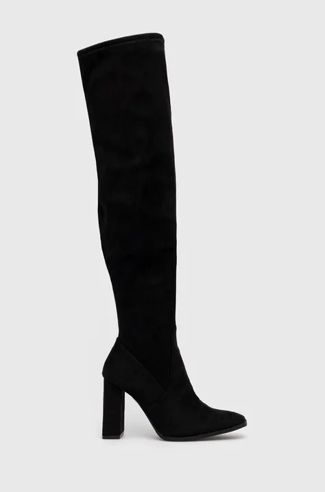 Чоботи Aldo Toeder жіночі колір чорний каблук блок