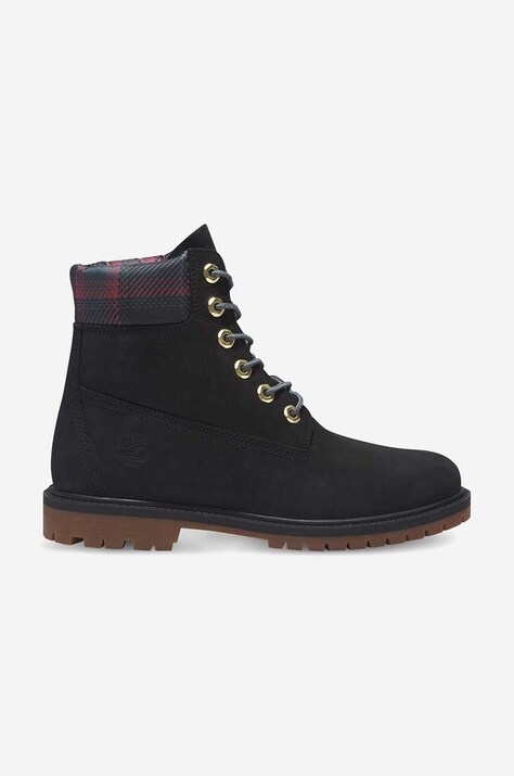 Timberland suede biker boots 6IN Hert BT Cupsole W women's black color