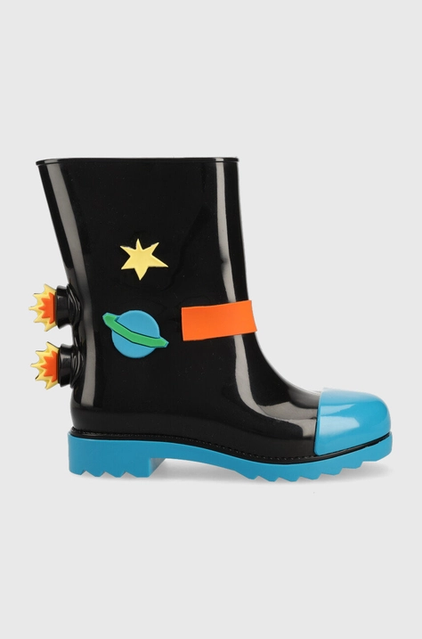 Otroški gumijasti škornji Melissa Rain Boot + Fabula Inf črna barva