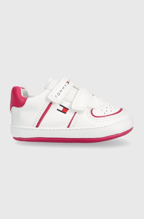 Βρεφικά παπούτσια Tommy Hilfiger χρώμα: άσπρο