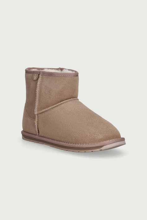 Emu Australia Buty zimowe dziecięce zamszowe Wallaby Mini beżowe K10103