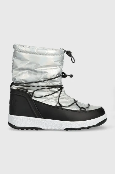 Otroške snežke Moon Boot JR Girl Boot Met srebrna barva