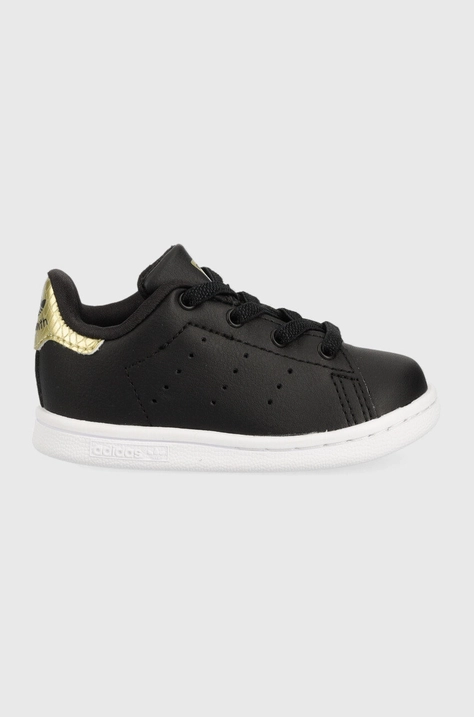 Παιδικά αθλητικά παπούτσια adidas Originals Stan Smith El I χρώμα: μαύρο