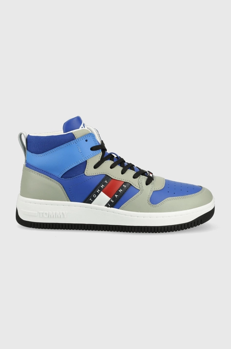 Usnjene superge Tommy Jeans Mid Pop Basket