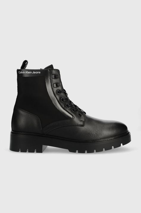Členkové topánky Calvin Klein Jeans Military Boot