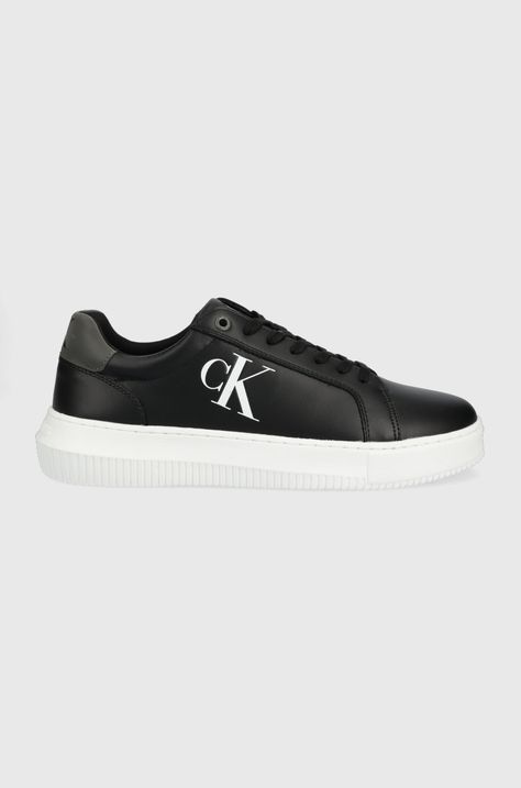 Kožené sneakers boty Calvin Klein Jeans Chunky Cupsole Laceup Low