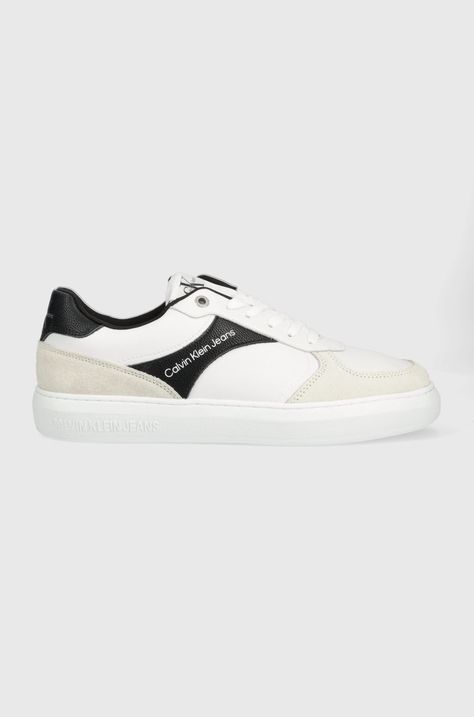 Kožené sneakers boty Calvin Klein Jeans Casual Cupsole Laceup Low