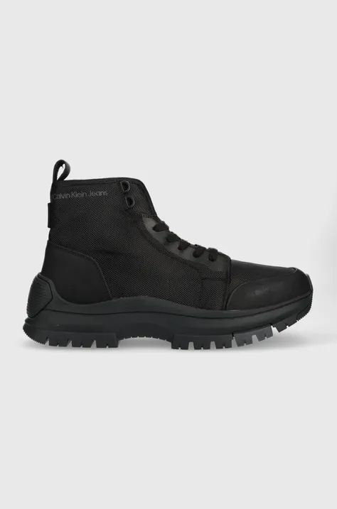 Calvin Klein Jeans pantofi Hiking Laceup Boot barbati, culoarea negru