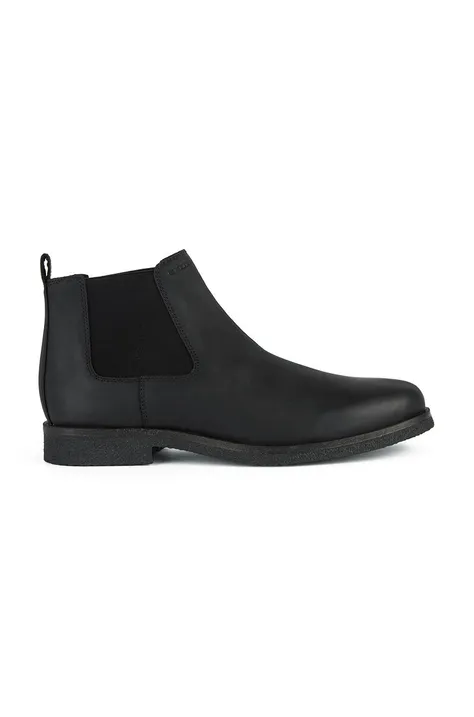 Σουέτ παπούτσια Geox Uomo Claudio χρώμα: μαύρο