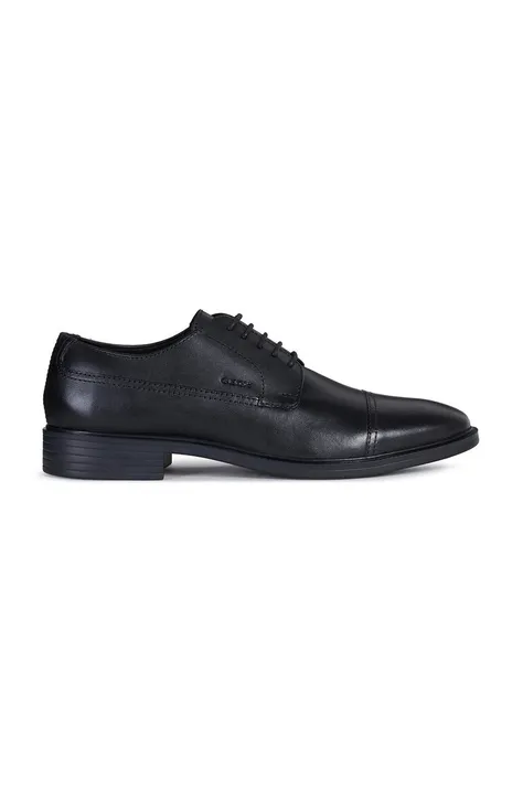 Kožne cipele Geox Gladwin za muškarce, boja: crna