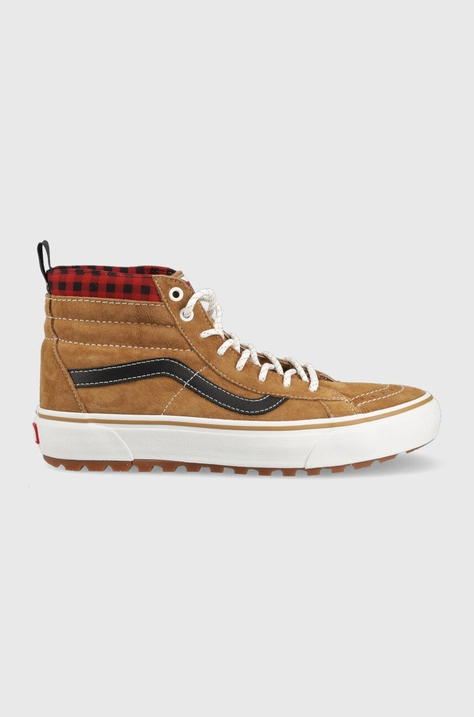 Кожаные кеды Vans SK8-Hi мужские цвет коричневый VN0A5HZYY491-MBWBL