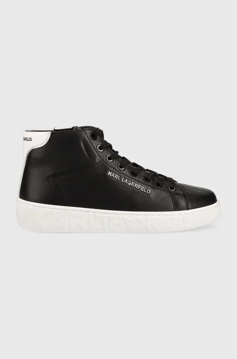 Kožené sneakers boty Karl Lagerfeld Kupsole Iii černá barva