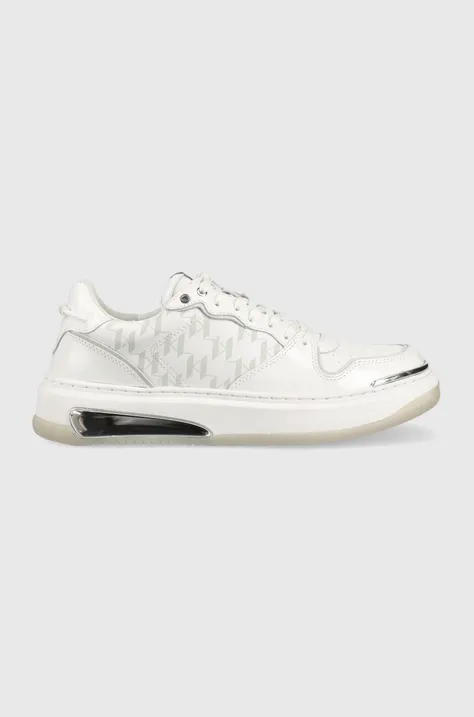 Kožené sneakers boty Karl Lagerfeld Elektro bílá barva