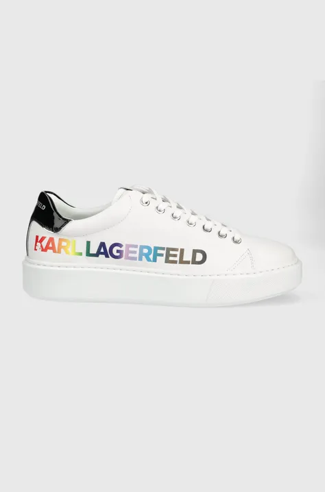 Karl Lagerfeld sneakers din piele Maxi Kup culoarea alb