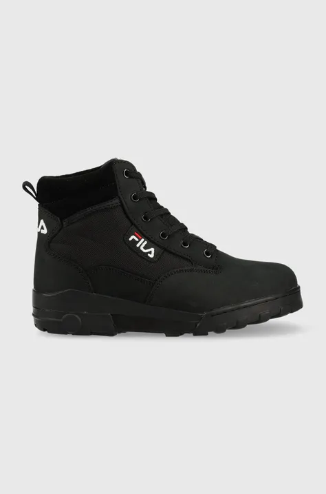 Členkové topánky Fila Grunge Ii pánske, čierna farba