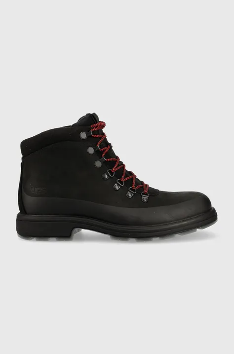 Semišové členkové topánky UGG M Biltmore Hiker pánske, čierna farba