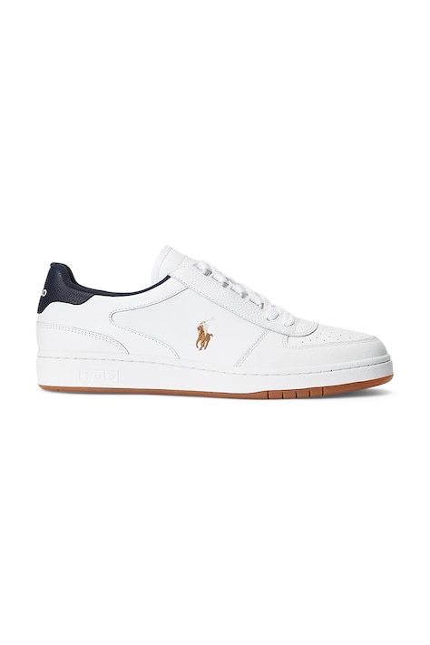 Polo Ralph Lauren leather sneakers POLO CRT white color