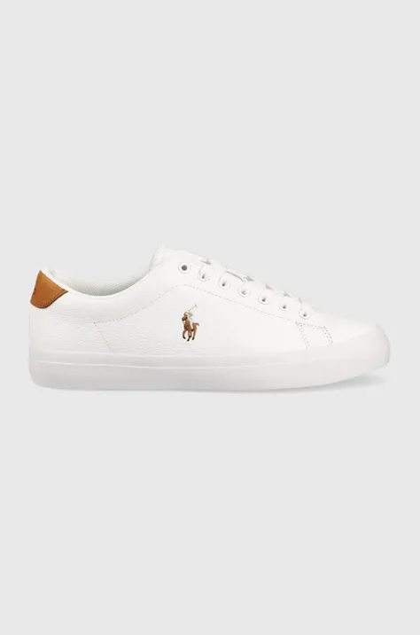 Polo Ralph Lauren sneakers din piele Longwood culoarea alb
