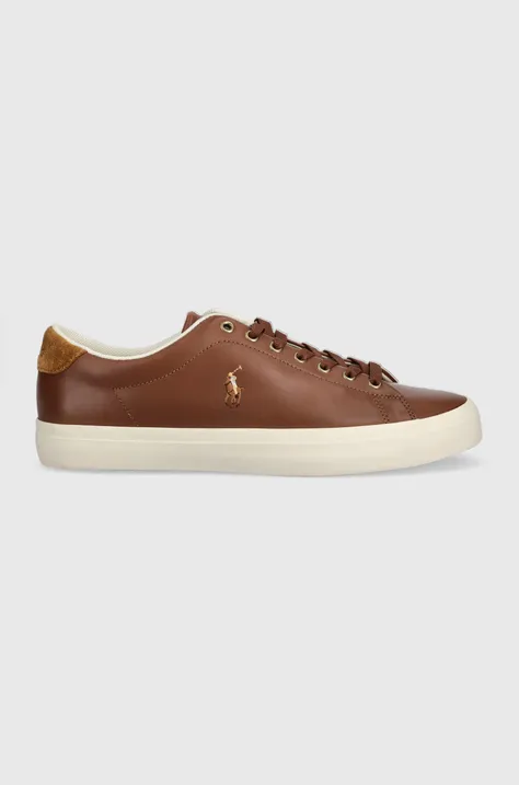 Polo Ralph Lauren sneakers din piele Longwood culoarea maro