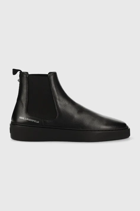 Karl Lagerfeld ghete chelsea de piele Flint barbati, culoarea negru