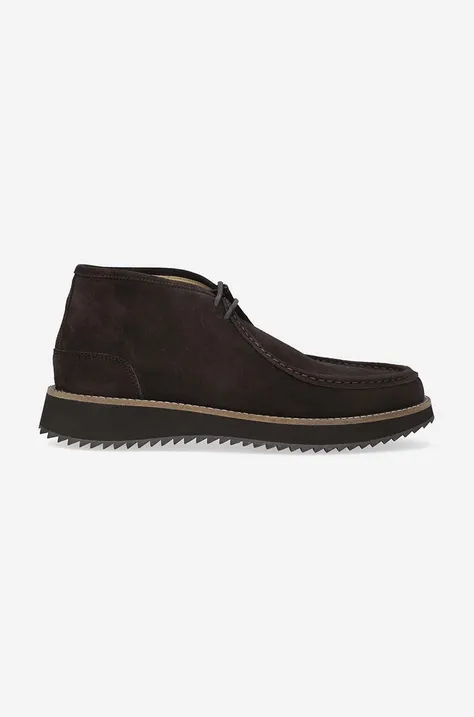 A.P.C. pantofi de piele întoarsă Boots Jeremie Haute bărbați, culoarea maro PXBQB.H53263-MARRON