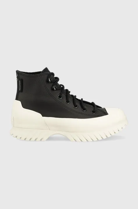 Δερμάτινα ελαφριά παπούτσια Converse Chuck Taylor All Star Lugged Winter χρώμα: μαύρο