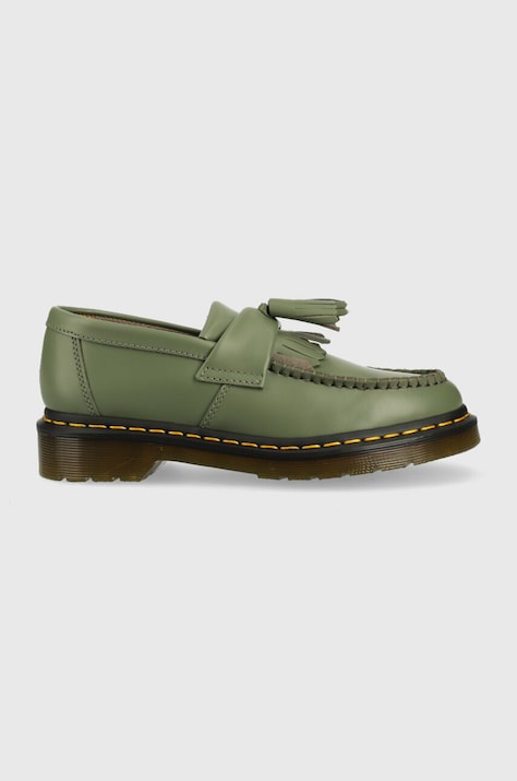 Dr. Martens mocasini de piele Adrian YS culoarea verde