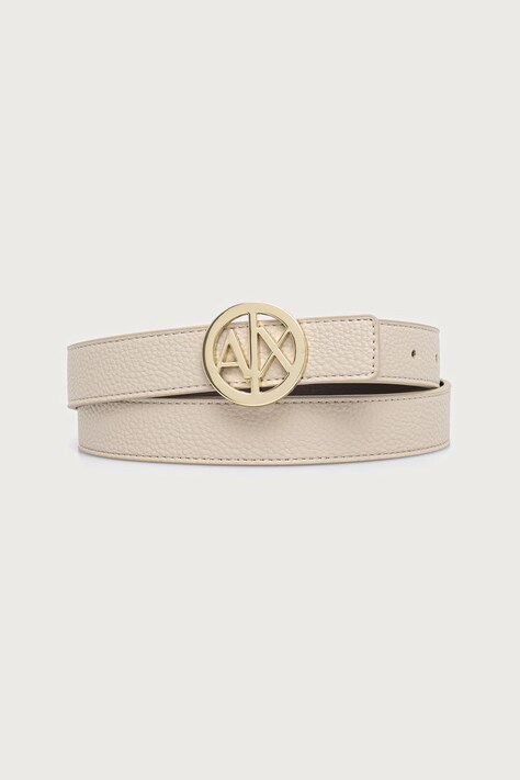 Armani Exchange dvostrani remen za žene od imitacije kože bež 941118 0A877