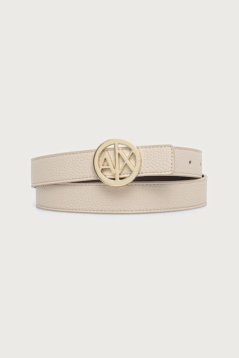 Armani Exchange dvostrani remen za žene od imitacije kože bež 941118 0A877
