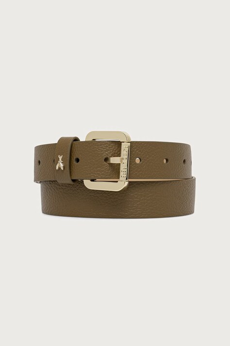 Patrizia Pepe Pasek damski skórzany zielony CW8684 L001