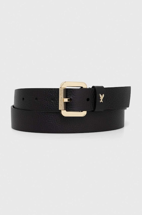 Patrizia Pepe curea de piele femei, culoarea negru