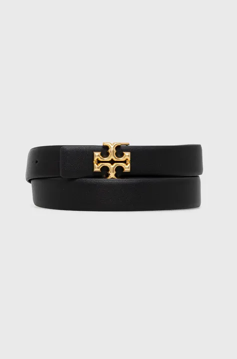 Tory Burch curea de piele femei, culoarea negru