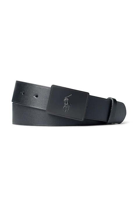 Polo Ralph Lauren Bőr öv fekete, férfi